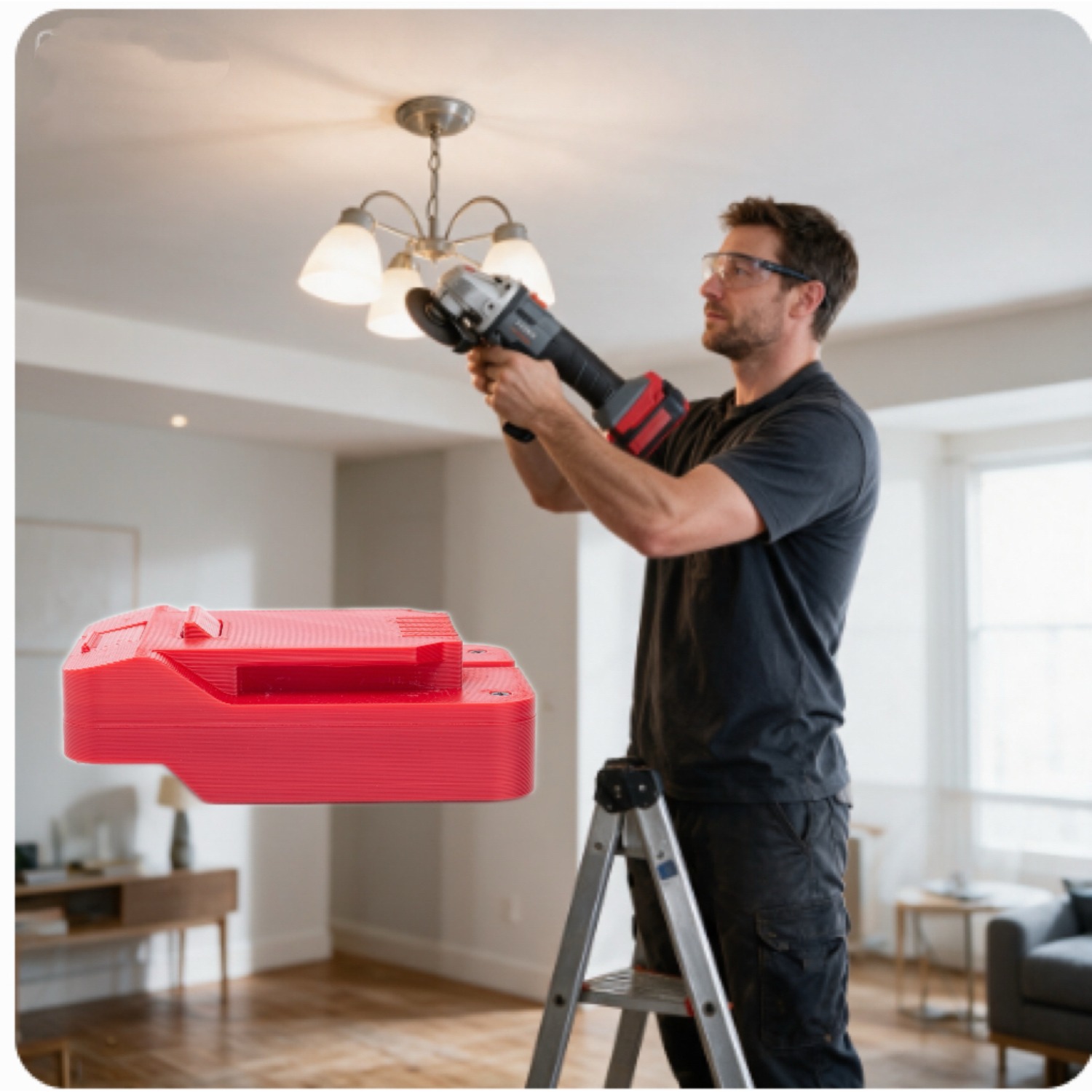 Brushless Cordless Electric Drill 18V - Conversor de Bateria para Ozito 18V