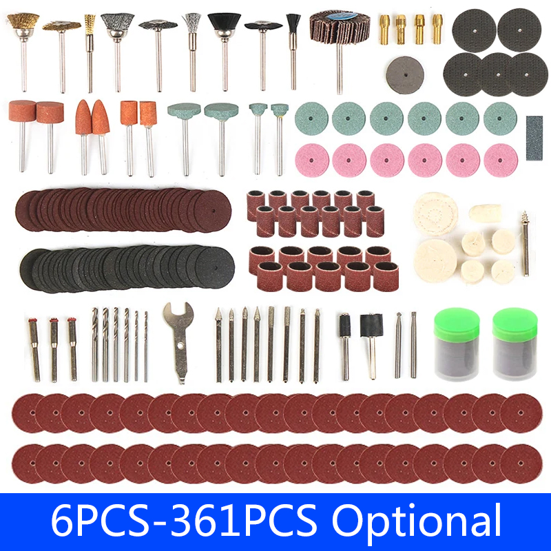 Cordless Rotary Tool Kit Accessories - 6 pces-361 pces acessórios de gravura