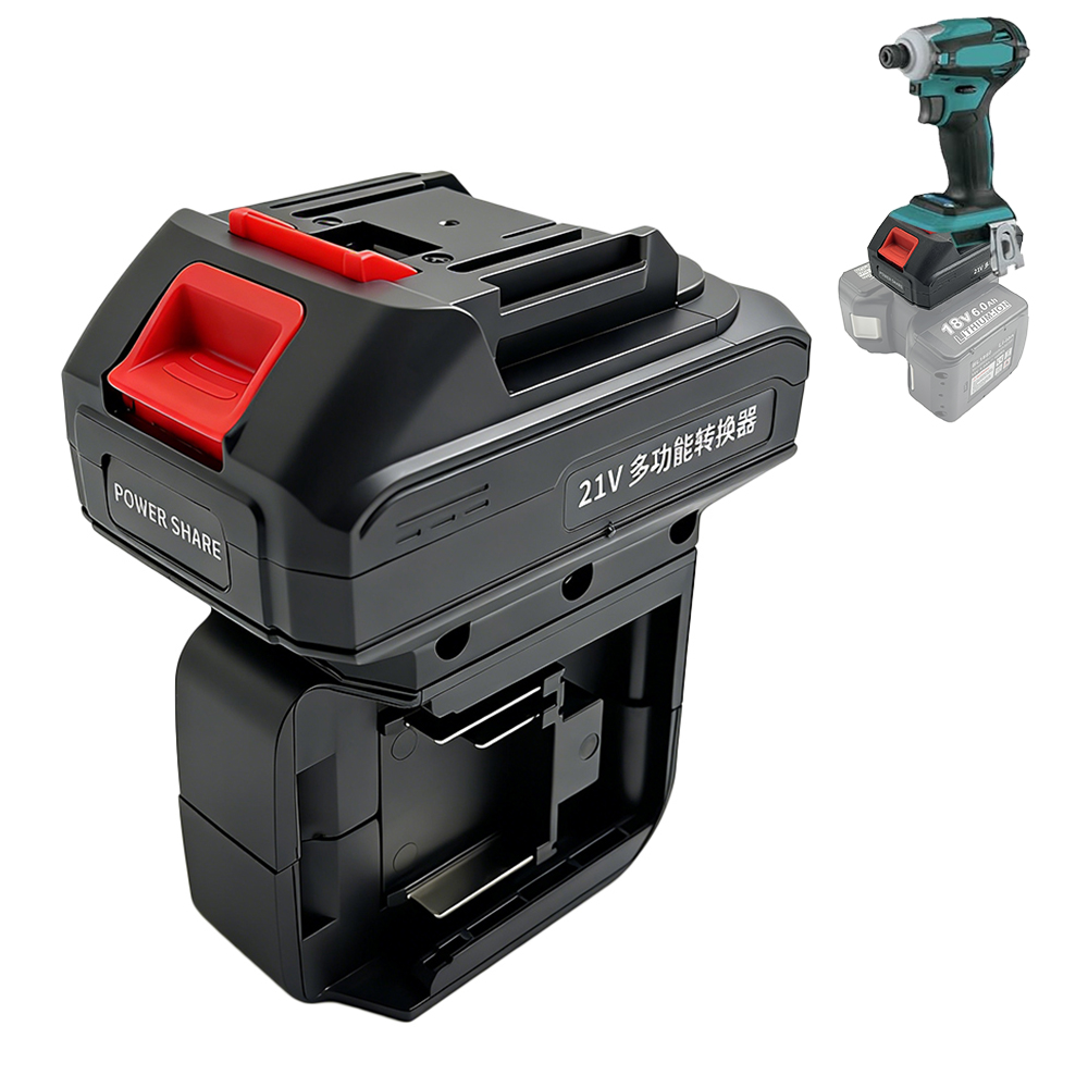 Brushless Cordless Electric Drill 18V - Adaptador de Bateria 2 em 1