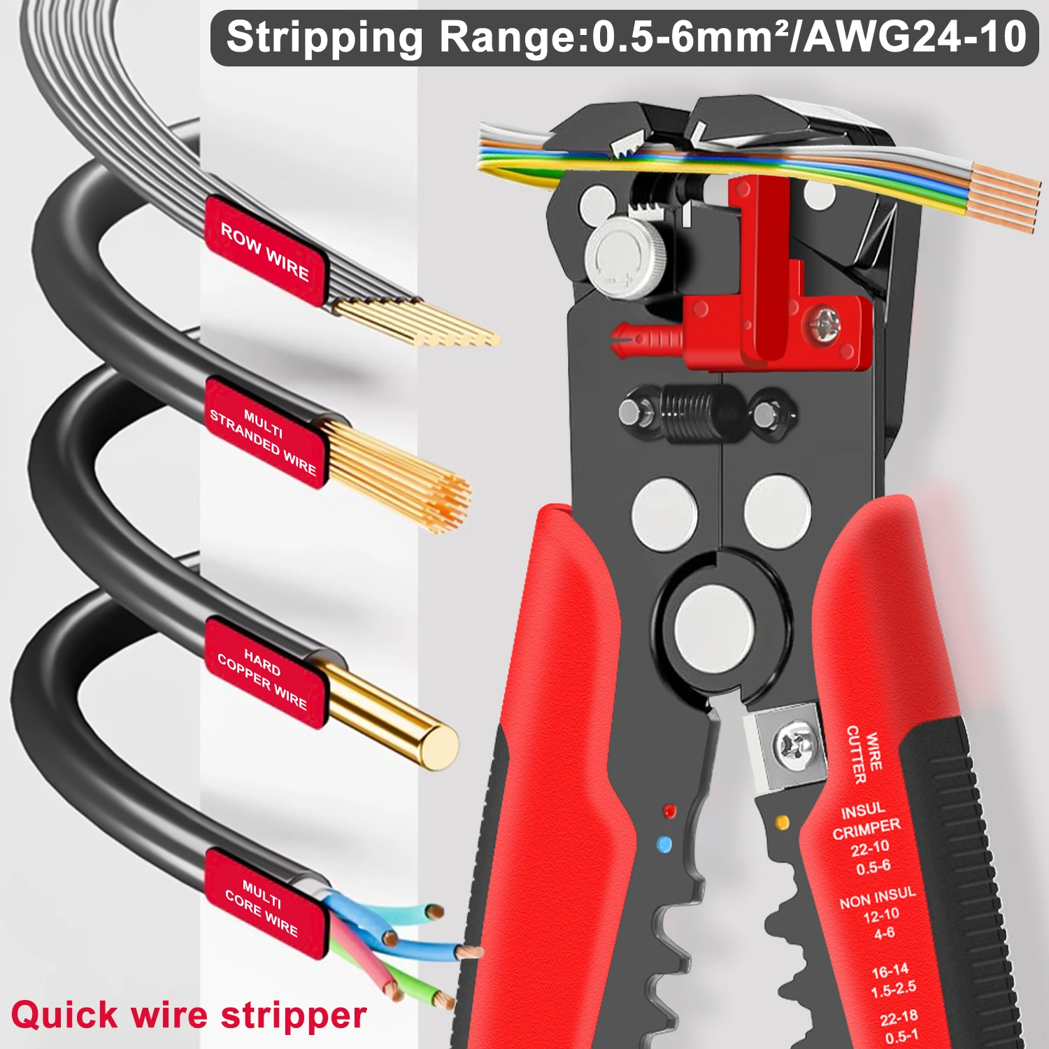 Automatic Wire Stripper Cutter - Desencapador de fios autoajustável HS-D1, 3