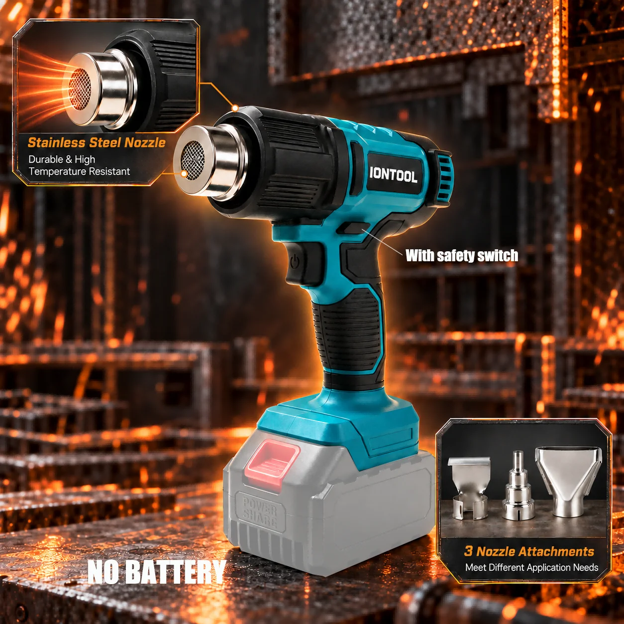 Pistola de Calor Sem Fio IONTO - Cordless Heat Gun For Shrink Tubing avaliação e preço