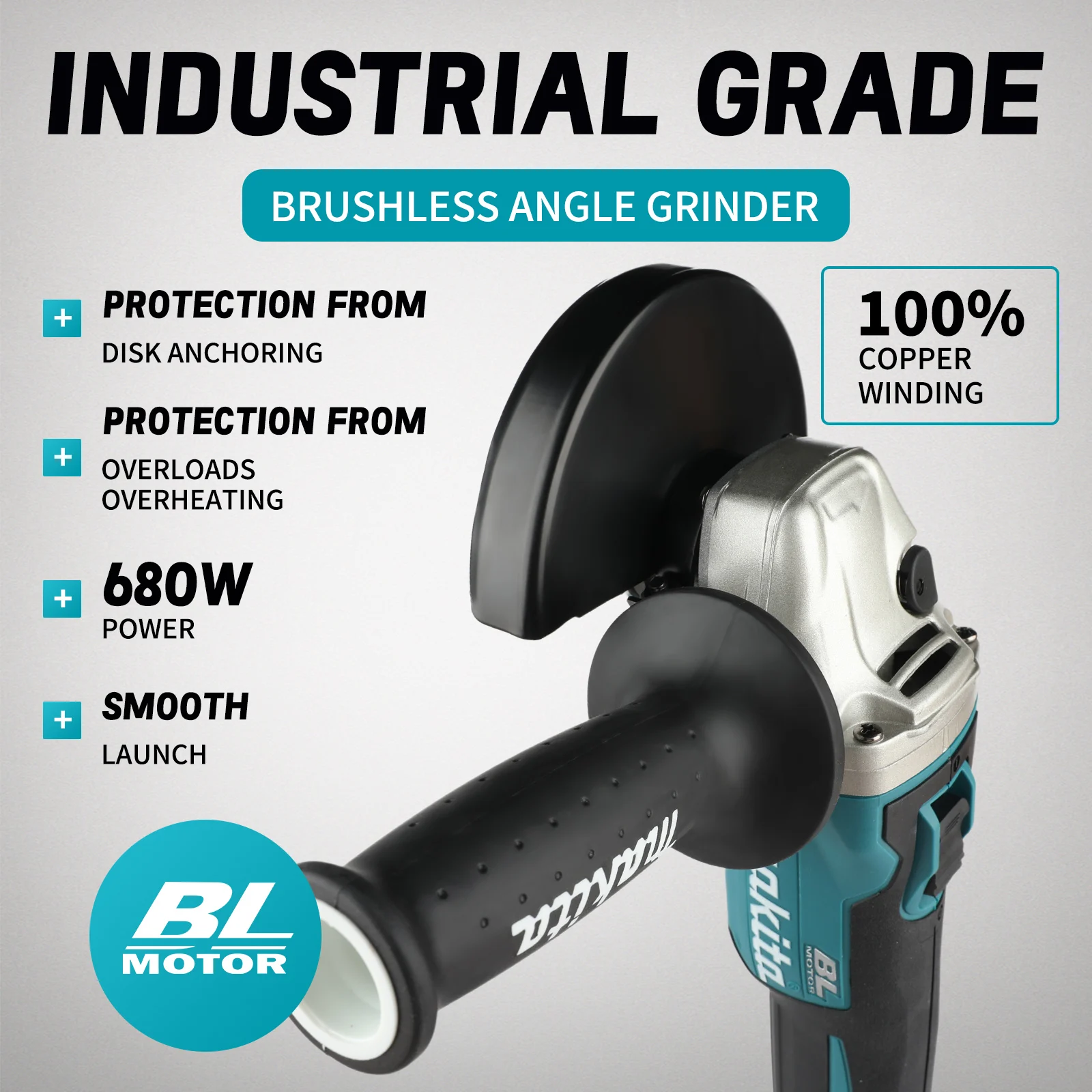 DGA404 100/125mm Esmerilhadeir - Brushless Angle Grinder Battery Powered avaliação e preço